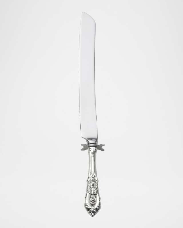 Rose Point Wedding Cake Knife, Hollow Handle